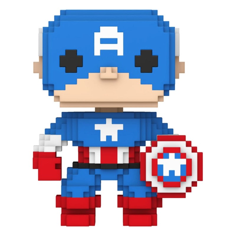 Marvel POP! 8-Bit Vinyl Figurine Captain America 9 cm | 0889698827003