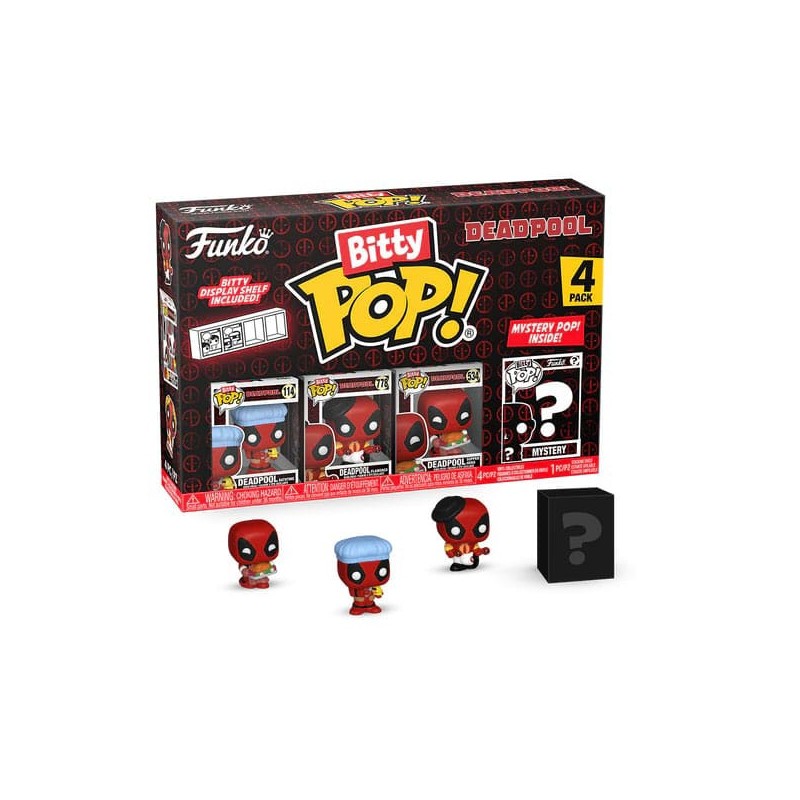 Deadpool pack 4 figurines Bitty POP! Vinyl Bathtime 2,5 cm | 0889698849609