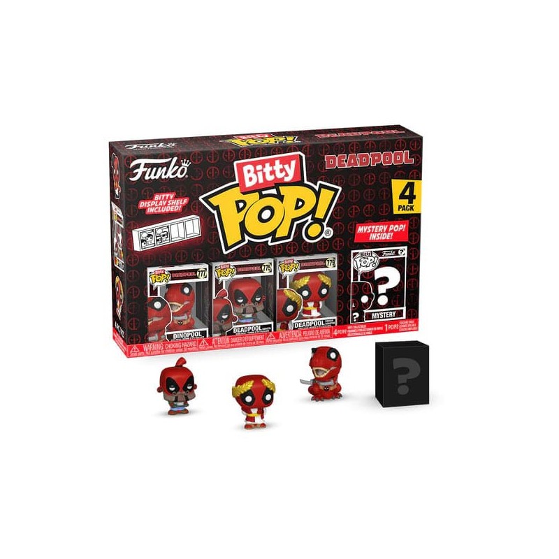 Deadpool pack 4 figurines Bitty POP! Vinyl Dinopool 2,5 cm | 0889698849616