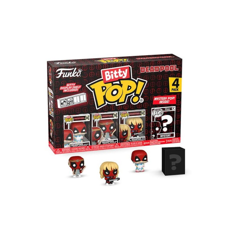 Deadpool pack 4 figurines Bitty POP! Vinyl Sleepover 2,5 cm | 0889698849623