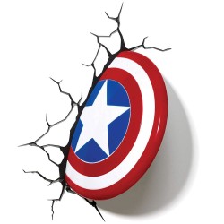 Marvel lampe 3D LED Captain America Shield