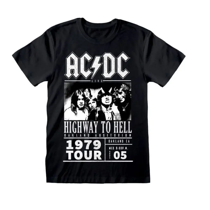 AC/DC T-Shirt Highway To Hell 1979 Tour Black (L) | 5056688590406