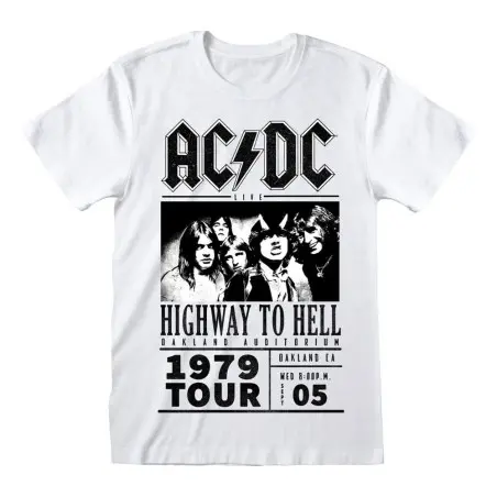 AC/DC T-Shirt Highway To Hell 1979 Tour White (XL) | 5056688590369