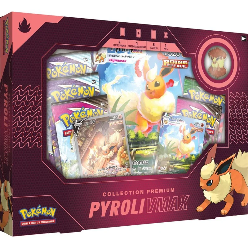 Pokémon
produit : Coffret Vmax Pyroli FR
éditeur : Pokémon Company International
version française