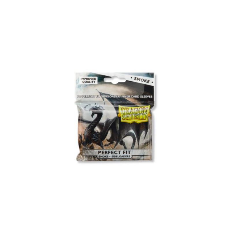 Dragon Shield Standard Perfect Fit Sideloading Sleeves - Clear/Smoke (100 Sleeves)