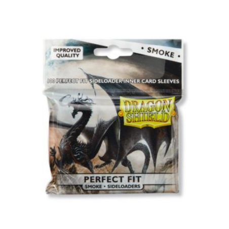 Dragon Shield Standard Perfect Fit Sideloading Sleeves - Clear/Smoke (100 Sleeves)