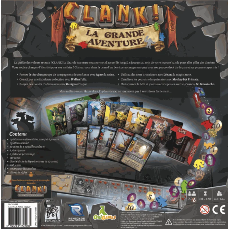 Spel: Clank! - Het grote avontuur
Uitgever: Renegade
Engelse versie