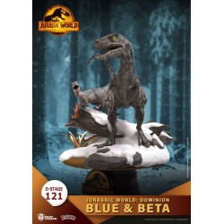 Jurassic World : Le Monde d'après D-Stage PVC Diorama Blue & Beta 13 cm reproduction