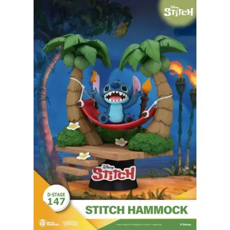 Lilo & Stitch diorama PVC D-Stage Stitch Hammock 13 cm | 4711385247855