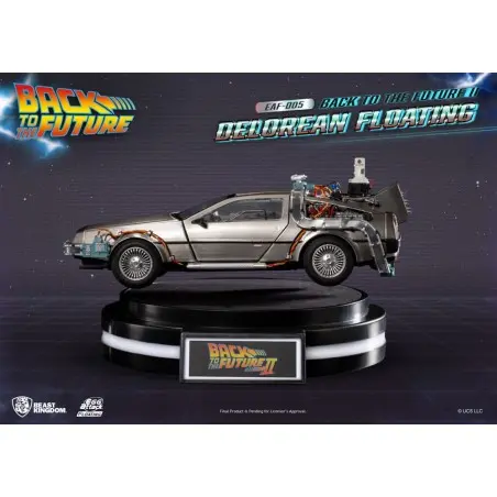 Back to the Future Statuette Egg Attack Floating Back to the Future II DeLorean Standard Version 20 cm | 4711385243109