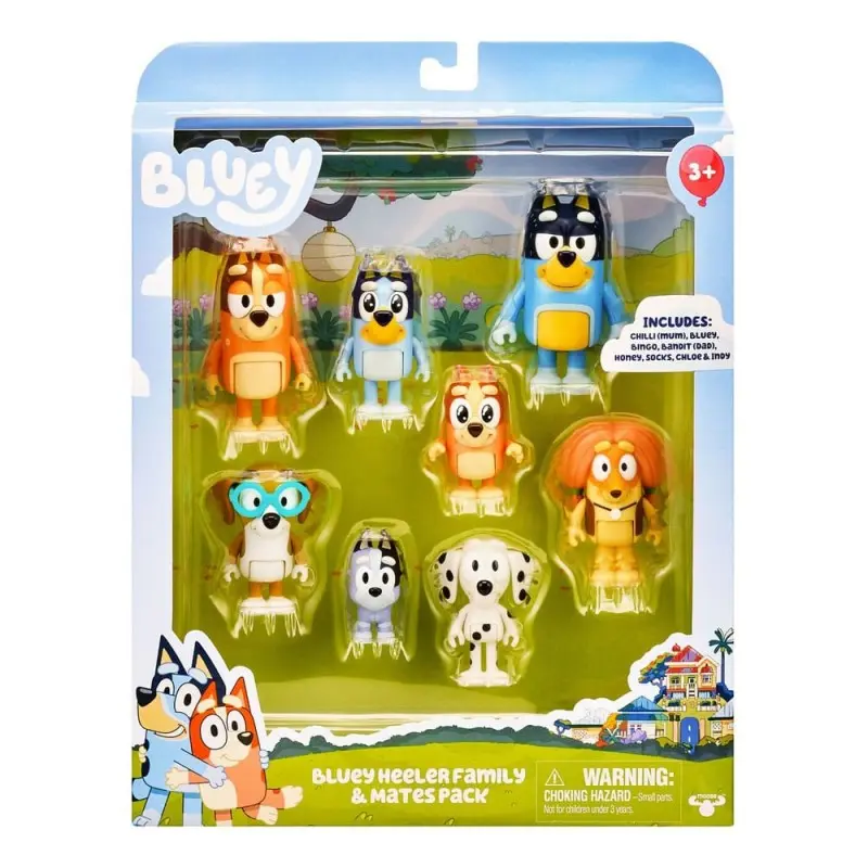 Bluey 8 pack figurines | 0630996171998