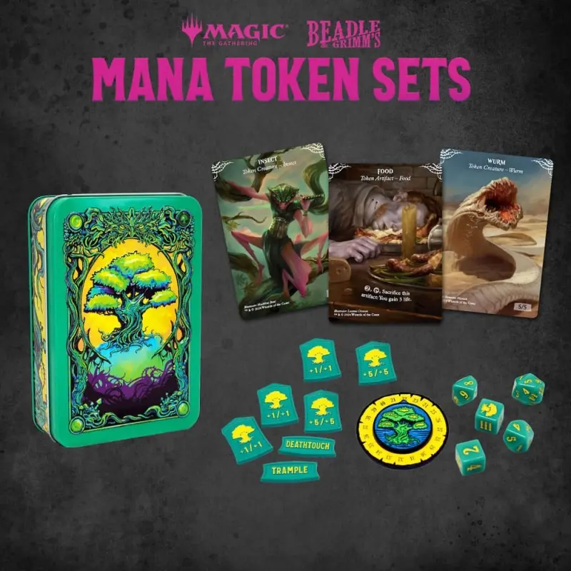 Magic the Gathering Dice and Token Pack Green Mana | 0850060996023