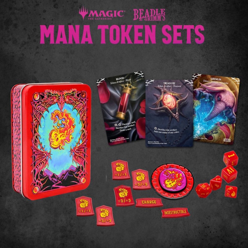 Magic the Gathering Dice and Token Pack Red Mana | 0850060996047