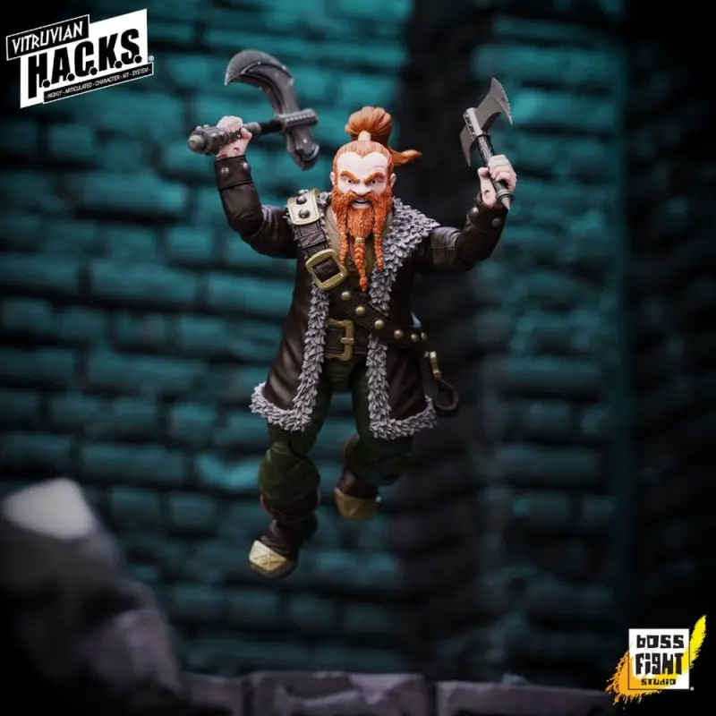 Vitruvian H.A.C.K.S. figurine Dwarf Mercenary Grimgrom | 0814800024667