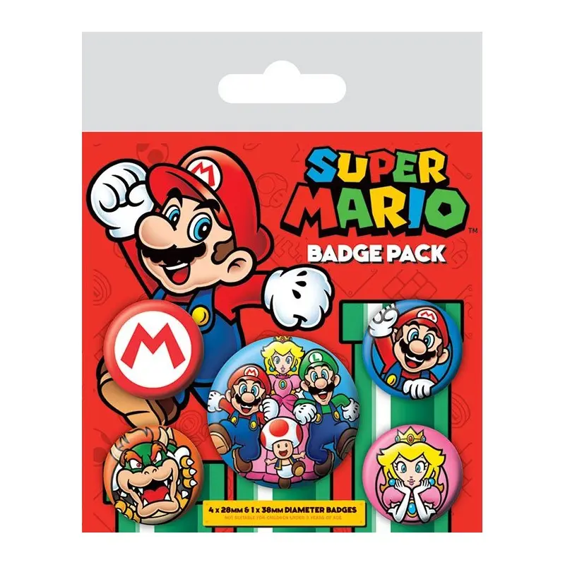Super Mario pack 5 badges | 5050293804408