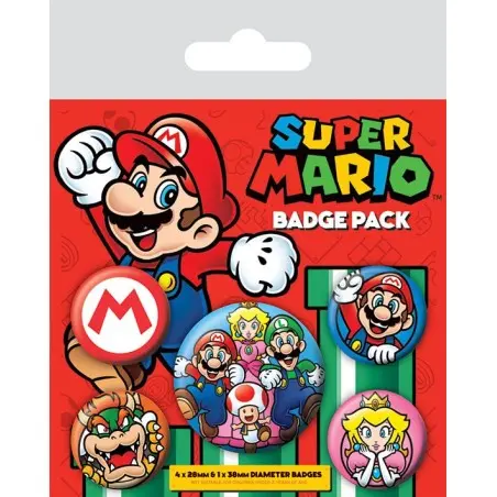 Super Mario pack 5 badges | 5050293804408