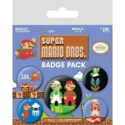 Super Mario Bros. pack 5 badges