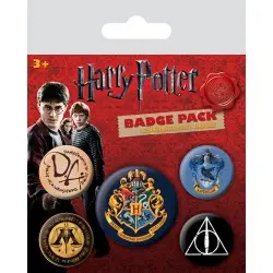 Harry Potter pack 5 badges Hogwarts
