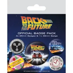 Retour vers le Futur pack 5 badges DeLorean