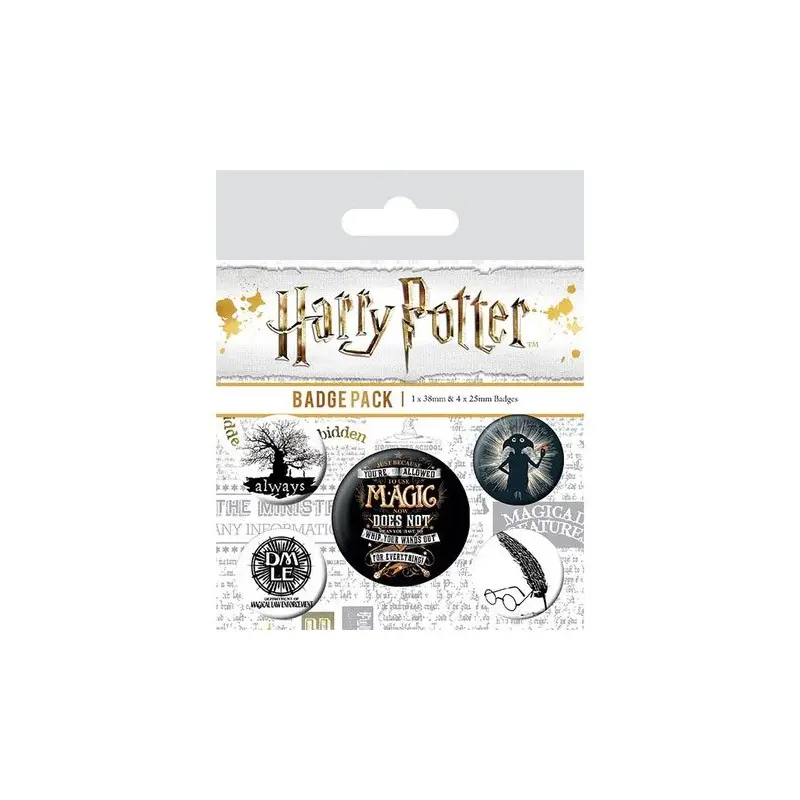 Harry Potter pack 5 badges Symboles | 5050293805672