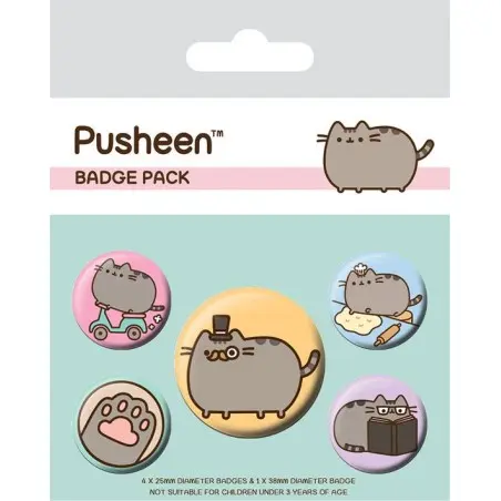 Pusheen pack 5 badges Fancy | 5050293806235