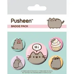 Pusheen pack 5 badges Pusheen Says Hi