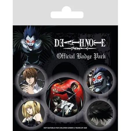 Death Note pack 5 badges Characters | 5050293806341