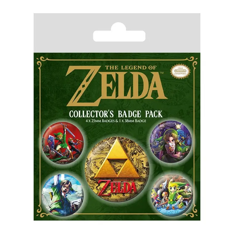 Legend of Zelda pack 5 badges Classics | 5050293806440