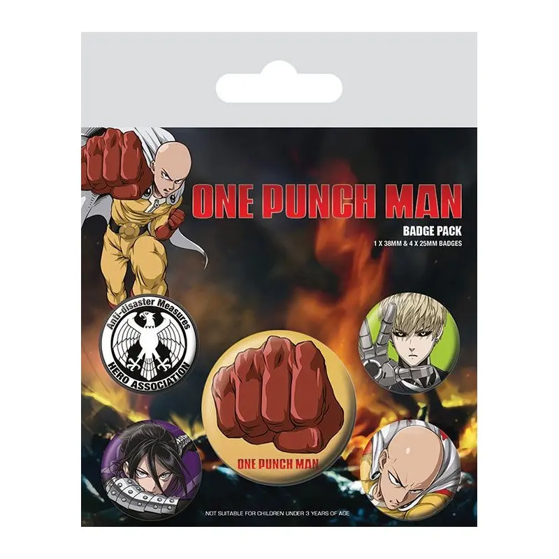 One Punch Man pack 5 badges Destructive | 5050293806488