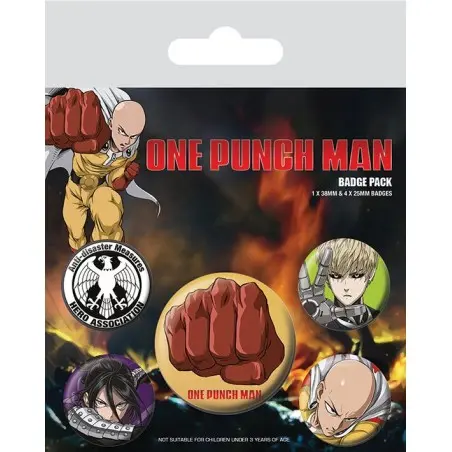 One Punch Man pack 5 badges Destructive | 5050293806488