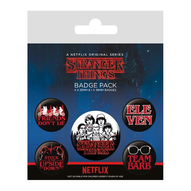 Stranger Things pack 5 badges Characters | 5050293806563