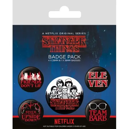 Stranger Things pack 5 badges Characters | 5050293806563