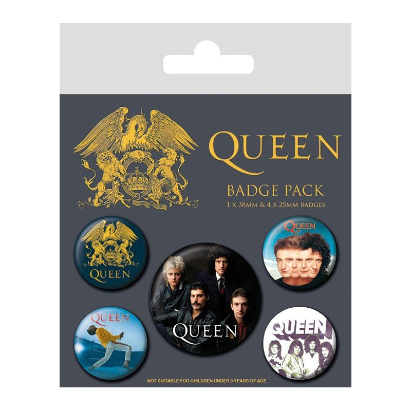 Queen pack 5 badges Classic | 5050293806716