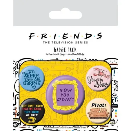 Friends pack 5 badges Quotes | 5050293806730