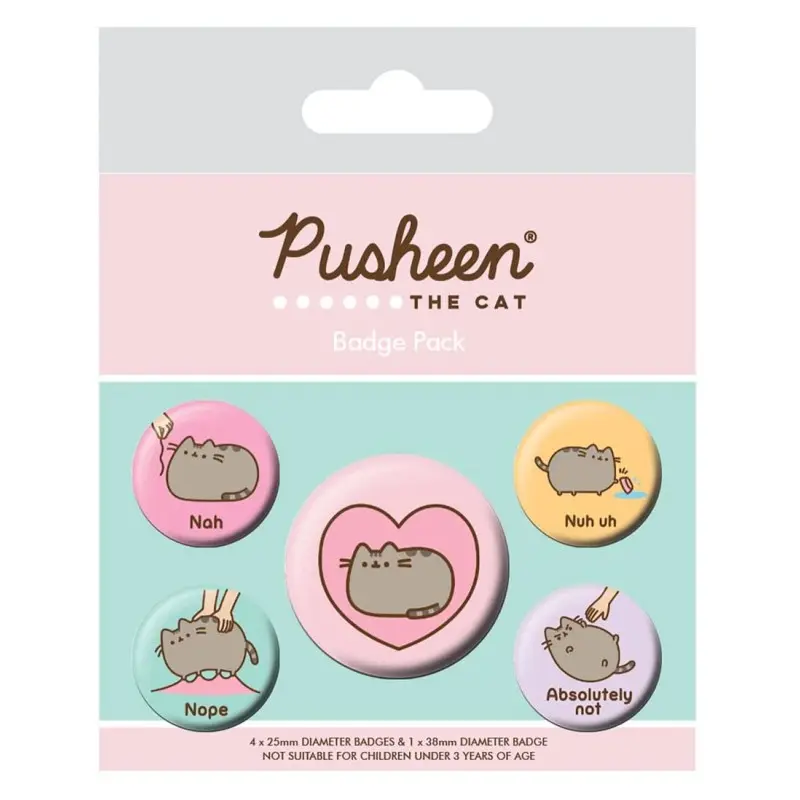 Pusheen pack 5 badges Pusheen Nah | 5050293806921