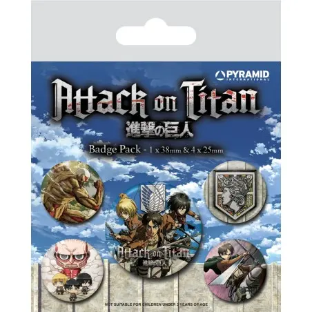 Attack on Titan pack 5 badges Season 3 | 5050293807737