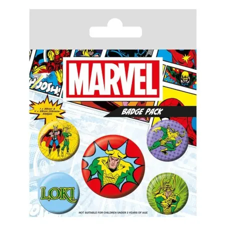 Marvel pack 5 badges Loki Comic | 5050293807898