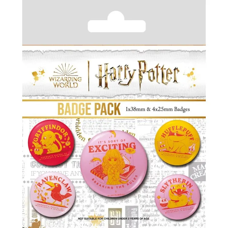 Harry Potter pack 5 badges Witty Witchcraft | 5050293807959