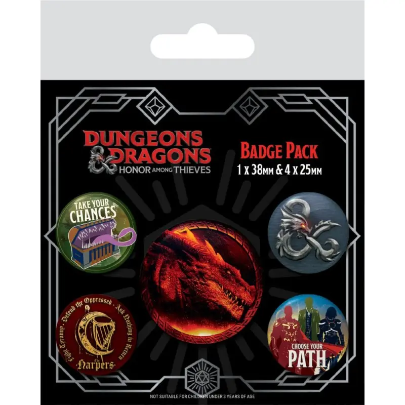Dungeons & Dragons pack 5 badges Movie | 5050293808031