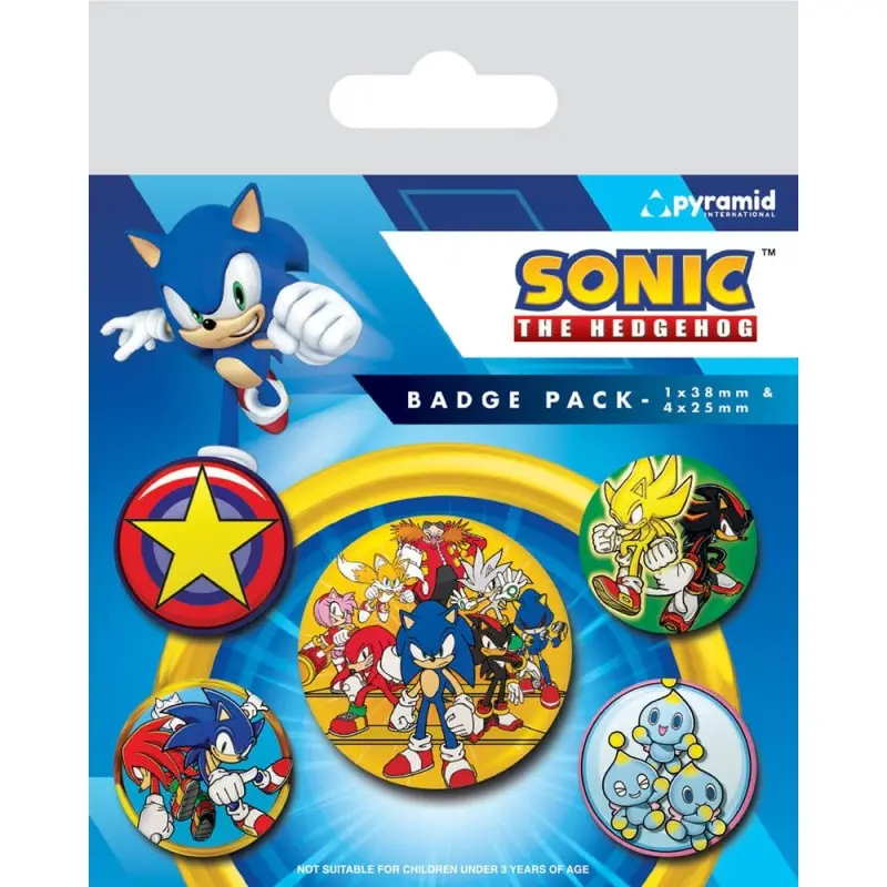 Sonic the Hedgehog pack 5 badges Speed Team | 5050293808048