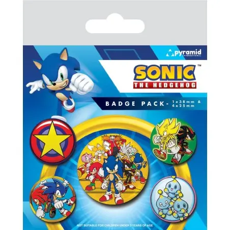 Sonic the Hedgehog pack 5 badges Speed Team | 5050293808048