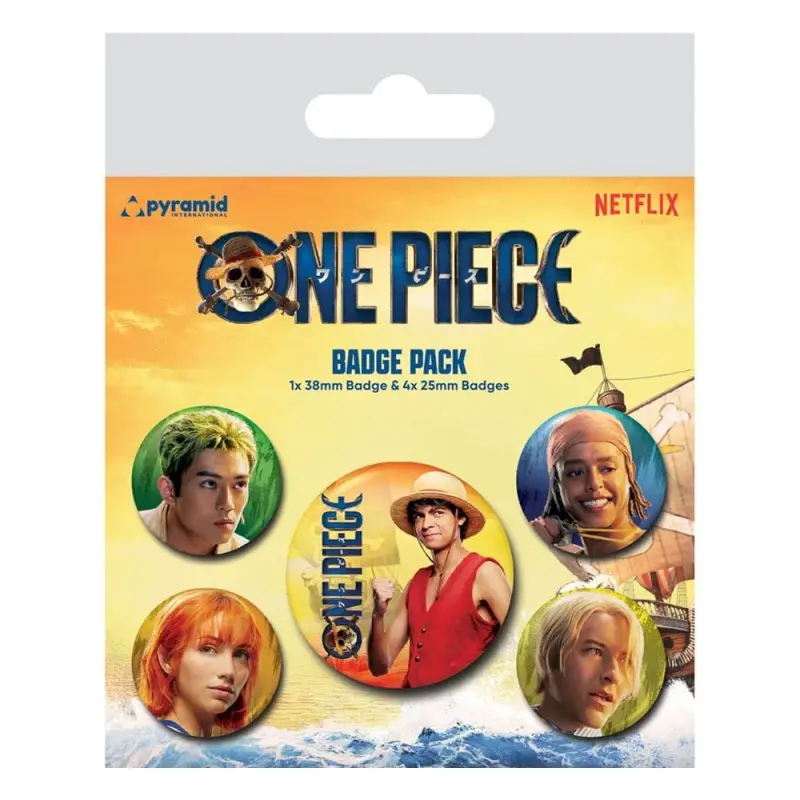 One Piece pack 5 badges The Straw Hats | 5050293808277