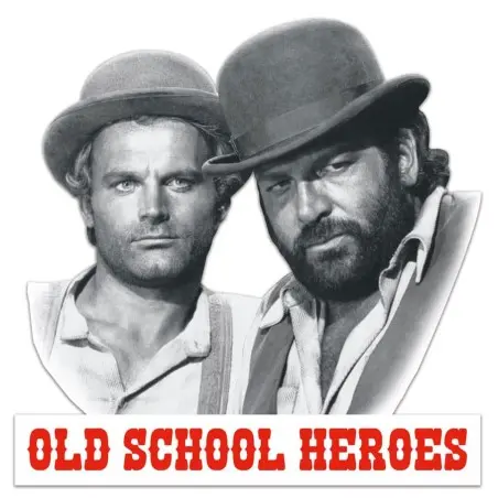 Bud Spencer & Terence Hill panneau métal 3D Old School Heroes 45 x 45 cm | 4250778143843