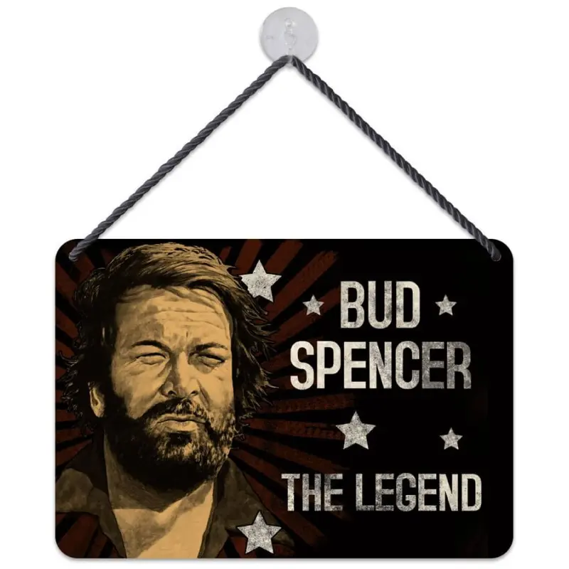 Bud Spencer panneau métal The Legend 16,5 x 11,5 cm | 4250778167559