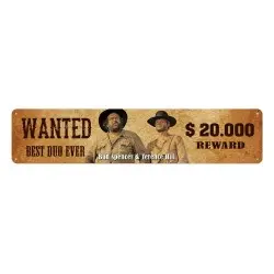 Bud Spencer & Terence Hill panneau métal Wanted 46 x 10 cm | 4250778167498