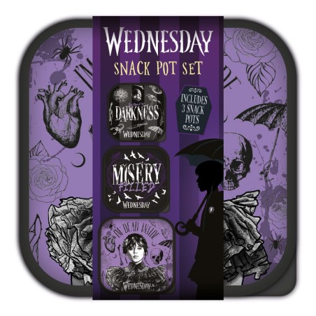 Wednesday Boites à goûter 3 in 1 Snack Pots  