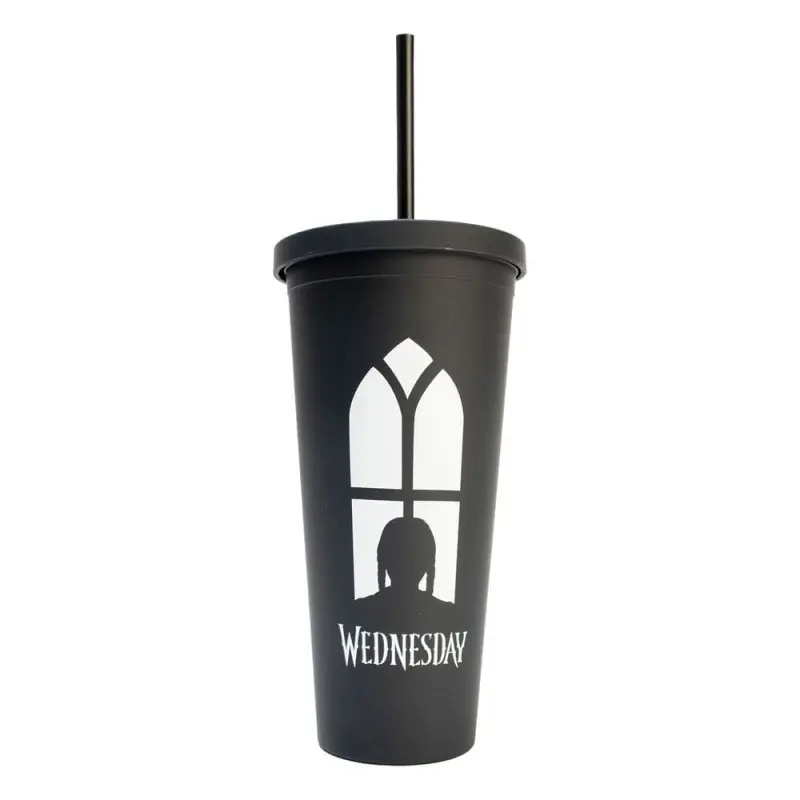 Wednesday gobelet Tumbler avec pailles 485 ml | 5056563719779