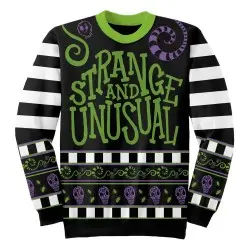 Beetlejuice Sweatshirt Jumper Strange & Unusual (L) | 5056688594640