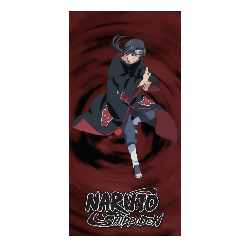 Naruto Shippuden serviette de bain Itachi Uchiha 70 x 140 cm | 8445484396942