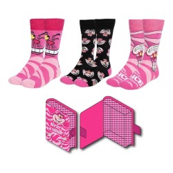 Disney pack 3 paires de chaussettes Alice au Pays des Merveilles Chat du Cheshire 36-43